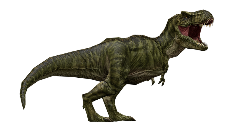 T-rex with green coloration